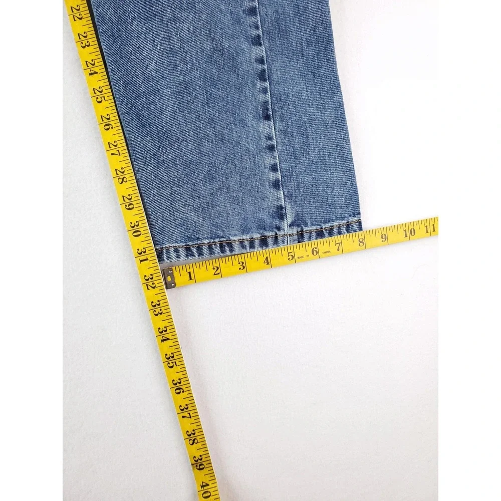Levis 505 Jeans Mens 38x32 Blue Denim Straight Fit Medium Wash 505-1936 Classic